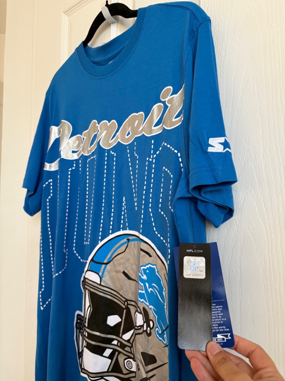 detroit lions mens shirt Blue Size M NWT - Picture 4 of 14